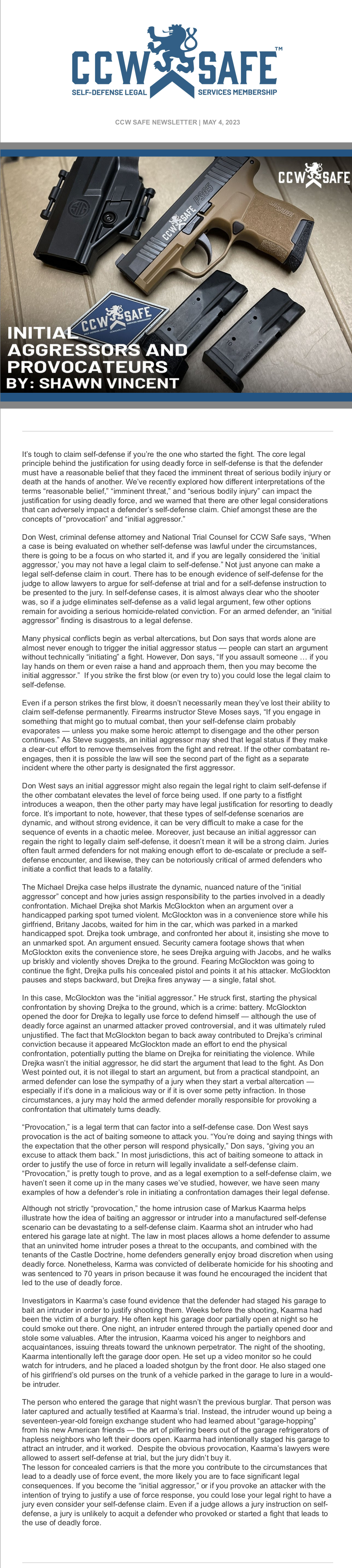 may ccw safe newsletter